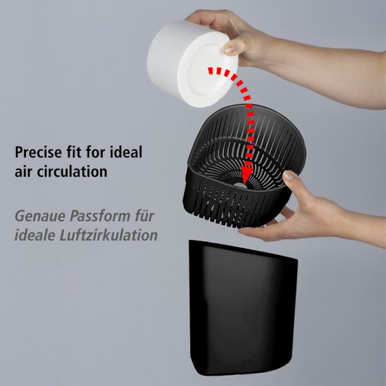 Raumentfeuchter Mod. Drop Schwarz 2 x 1000 g, für Räume bis ca. 80 m³