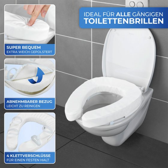 WC-Sitzpolster Mod. Soft weiß, gepolsterte Sitzerhöhung