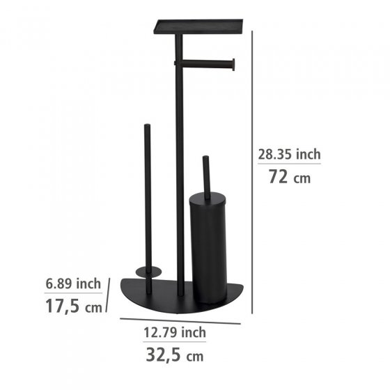 Stand WC-Garnitur Mod. Cosenza Neo Schwarz, 4 Funktionen 