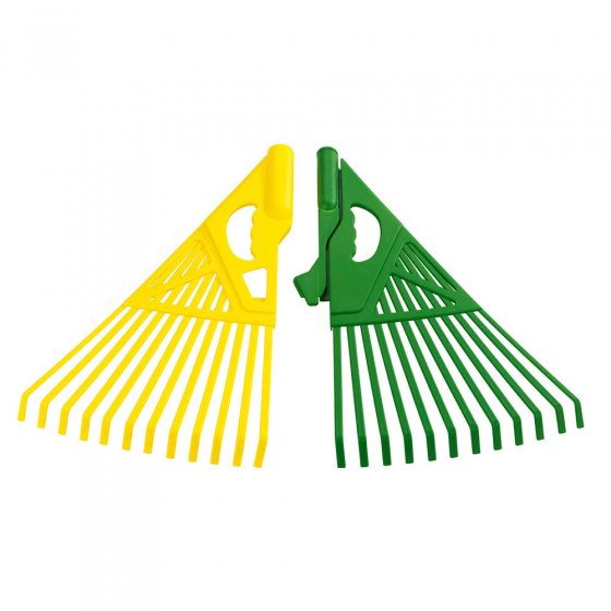 Laubrechen 3in1 mit Teleskopstiel, extra breite Aufnahmefläche 