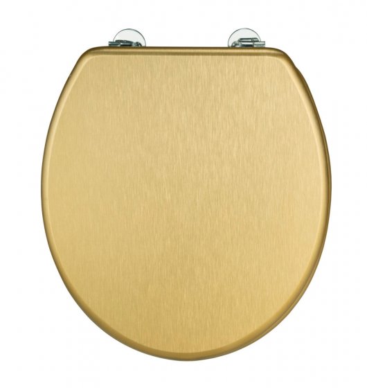 WC-Sitz Mod. Aldeno Gold matt, aus MDF 