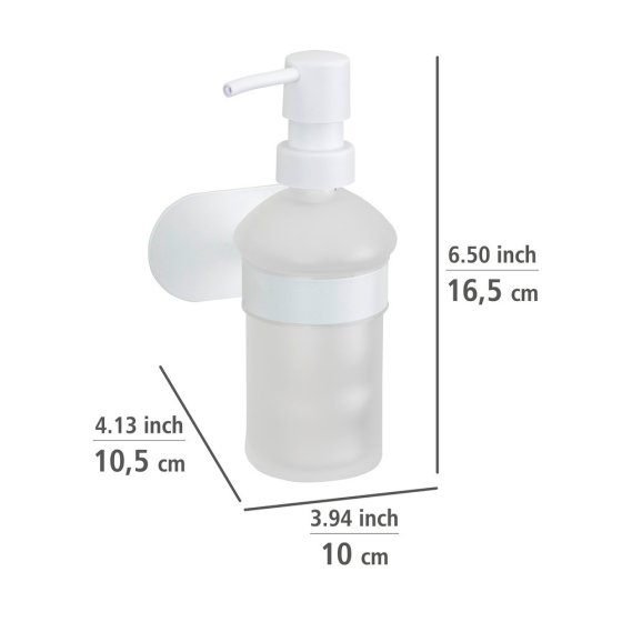 Turbo-Loc® Seifenspender Mod. Orea White matt, aus rostfreiem Edelstahl 