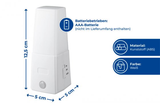 LED Unterbett Licht mit Bewegungssensor, 2er Set, batteriebetrieben 