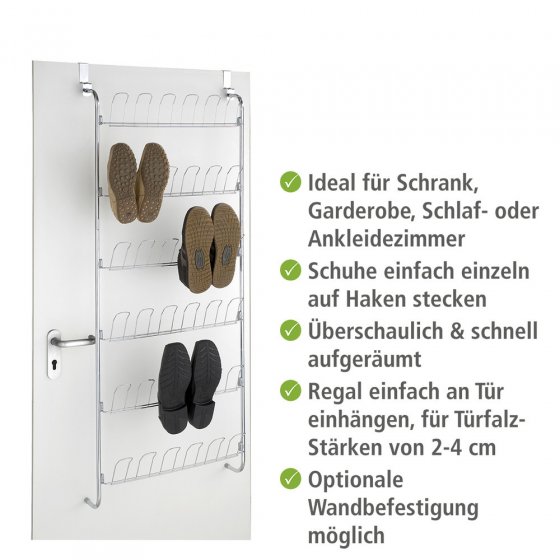 Türregal für Schuhe, Platz für 18 Paar 