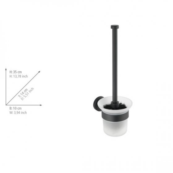 WC-Garnitur Mod. Bosio offen Edelstahl Black matt, rostfrei 
