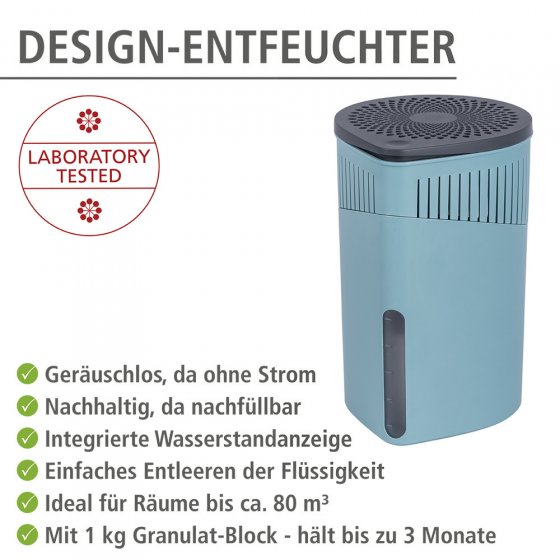 Raumentfeuchter Mod. Drop Türkis 2 x 1000 g, für Räume bis ca. 80 m³