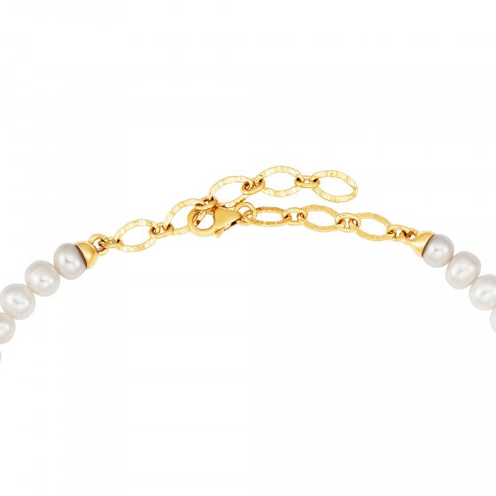 Kette 925/- Sterling Silber vergoldet  Perlen 