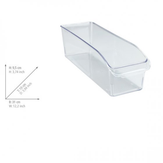 Kühlschrank Organizer hoher Rand, 3er Set, Aufbewahrungsboxen für Kühl- und Vorratsschrank