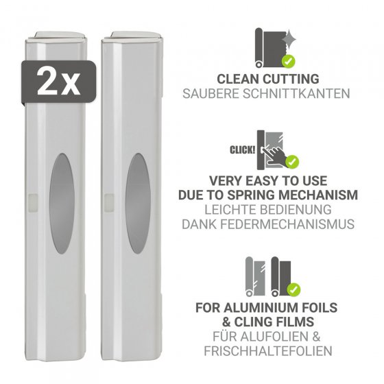 Folienschneider Perfect Cutter L Lichtgrau 2er Set 