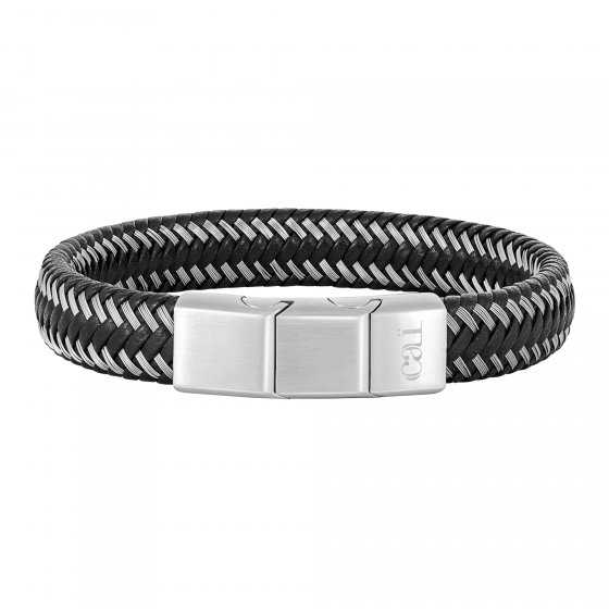 Armband Lederarmband schwarz 21cm mit Verlängerung 