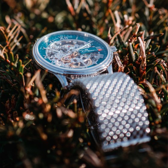 Herren Armbanduhr Edelstahl  Glänzend 22,5cm 