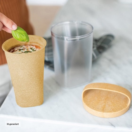 Snackpot mit tiefem Einsatz und Deckel 550 ml BUDDY ISO 