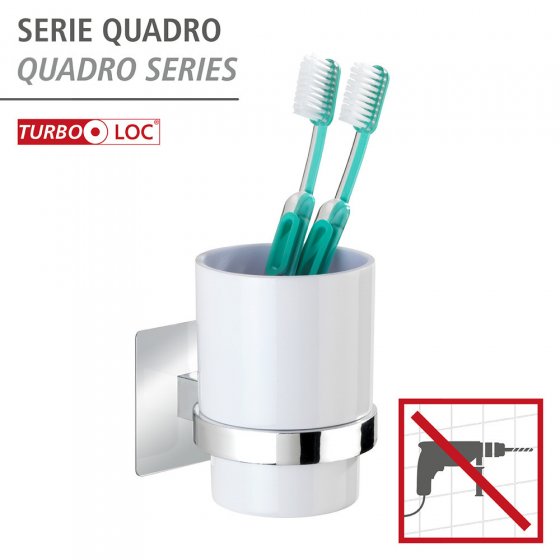 Turbo-Loc® Zahnputzbecher Quadro, Befestigen ohne bohren 