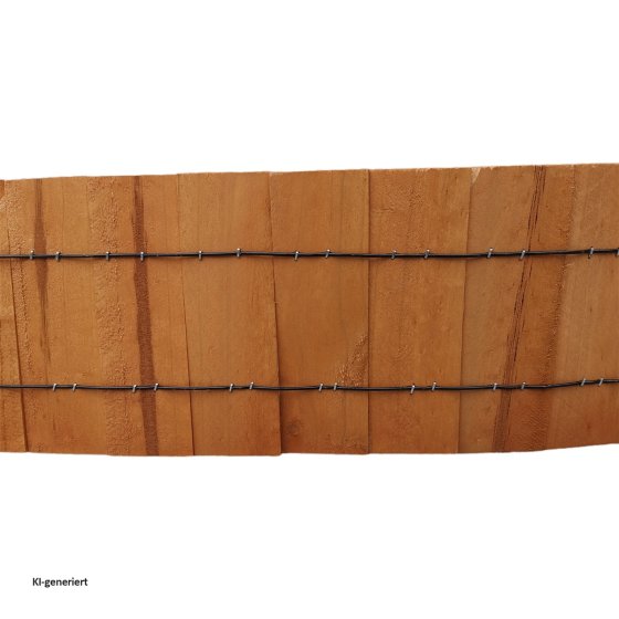 Beetumrandung Holz halbrund braun 