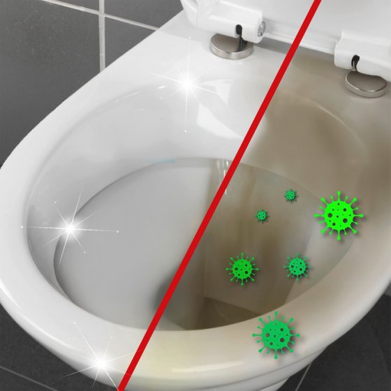 WC-Reinigungstabletten, 50er Set, stark gegen Urin, Kalk, Rost und Verfärbungen 