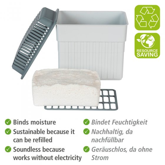 Feuchtigkeitskiller 2 kg Grau, Raumentfeuchter 