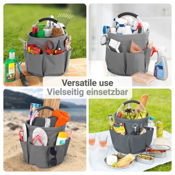 Universal Reinigungs-Caddy Anthrazit, platzsparend faltbar 