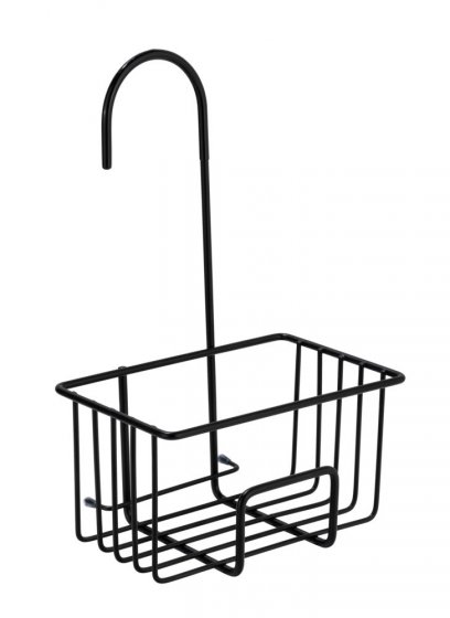 Dusch-Caddy Mod. Milito, schwarz, Edelstahl, PET, 18x28.5x13 cm, rostfrei und langlebig 