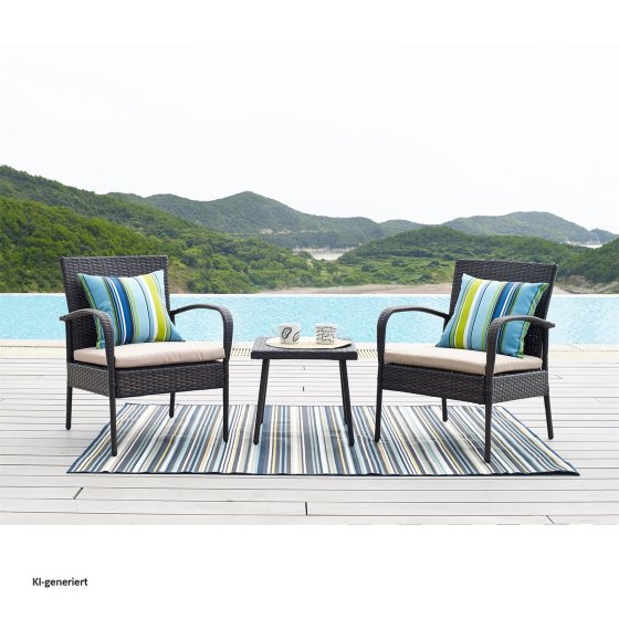 Gartenmöbel Set 3-teilig für Terrasse, Balkon und Wintergarten 