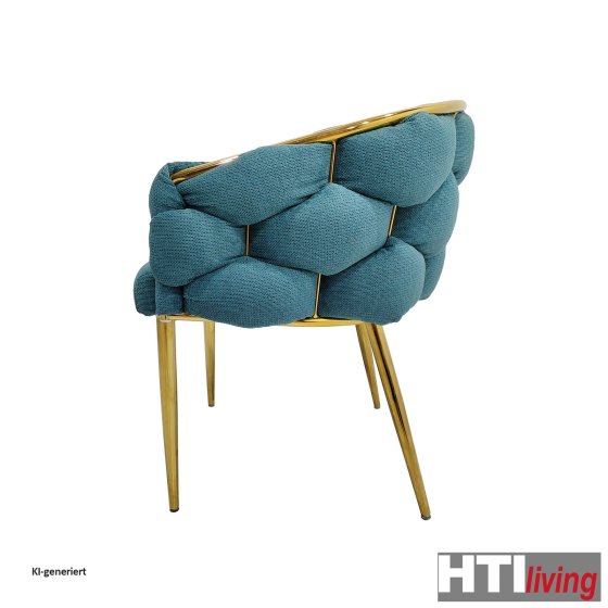 Stuhl Alsen Gold Petrol 