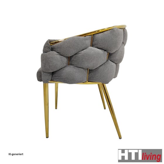 Stuhl Alsen Gold Grau 