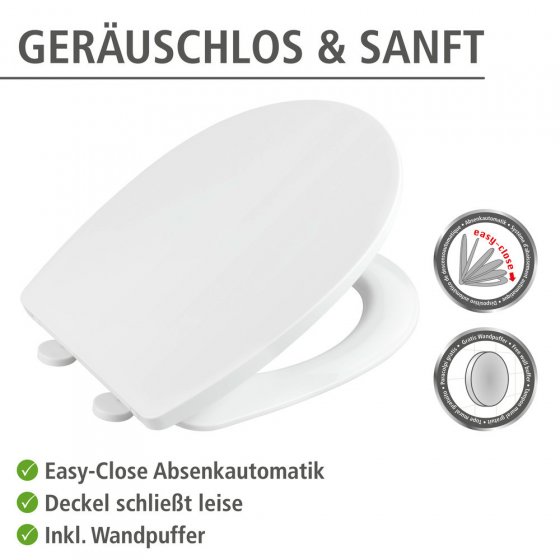 Toilettensitz Mod. Tavola, WC-Sitz mit Absenkautomatik und Schnellbefestigung 