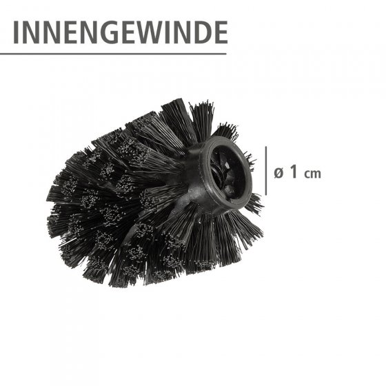 Ersatzbürstenkopf für Toilettenbürsten, WC-Ersatzbürste, 10 er Set, Ø 8 cm, schwarz 