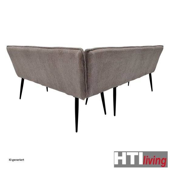 Eckbank 195 x 154 cm Mesilla Braun kurzer Schenkel rechts 