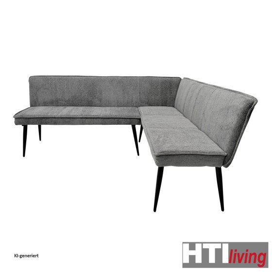 Eckbank 195 x 154 cm Mesilla Blaugrau kurzer Schenkel rechts 