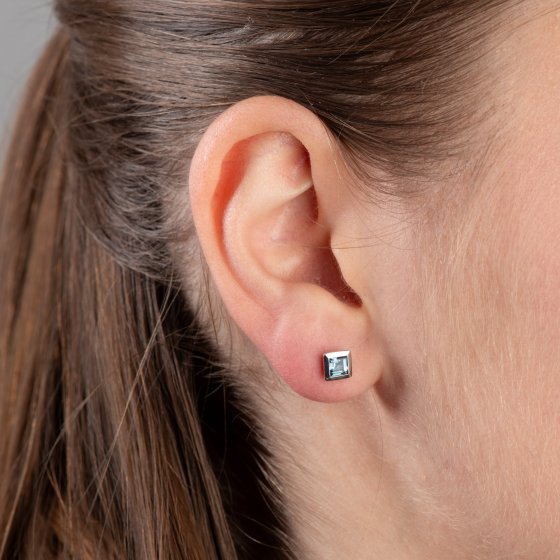 Ohrringe Gold 585 mit 2x Blautopas (beh.) London Blue 