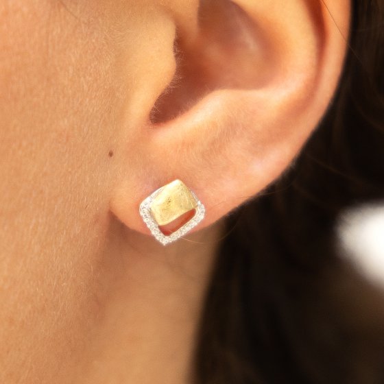 Ohrstecker 585 Gelbgold Zirkonia 