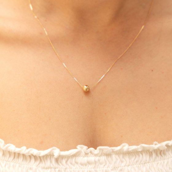 Halskette Gold 375 Kugel 45/42cm 