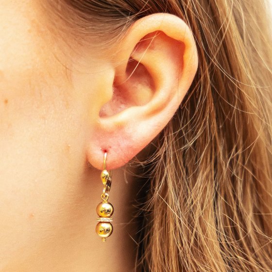 Ohrhänger 585 Gelbgold Zirkonia 