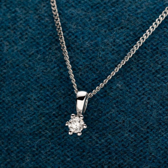 Halskette Gold 585 mit natürlichem Brillant 0,15ct. 