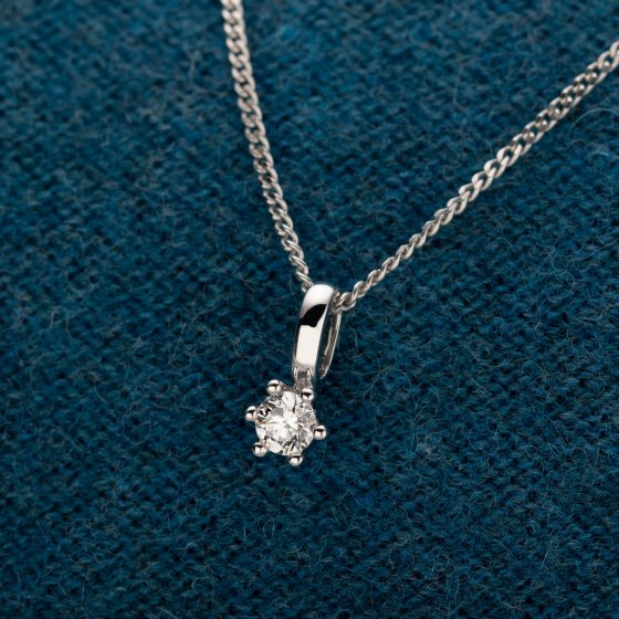 Halskette Gold 585 mit natürlichem Brillant 0,20ct. 