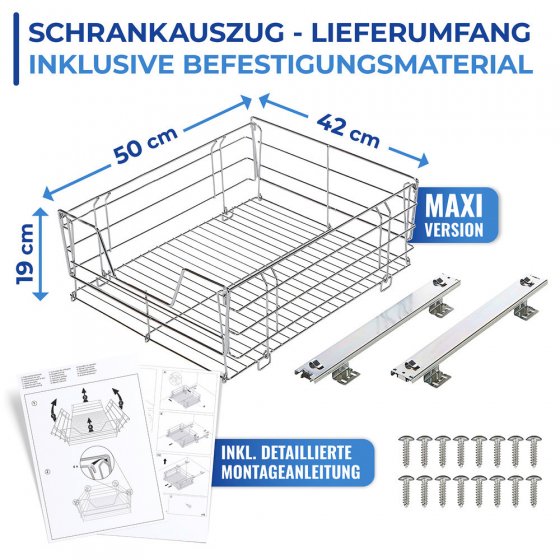 Schrankauszug Mod. Maxi, ausziehbare Ablage 