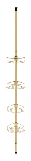 Teleskop-Eckregal Mod. Dolcedo Gold matt, rostfrei 