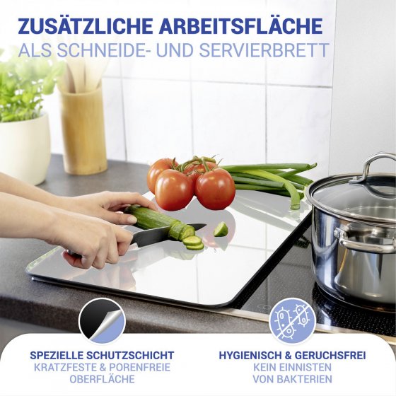 Herdabdeckplatte Universal Mod. Silber, 2er Set, für alle Herdarten geeignet 