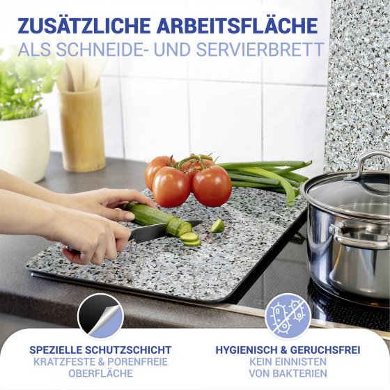 Herdabdeckplatte Universal Mod. Granit, 2er Set, für alle Herdarten geeignet 