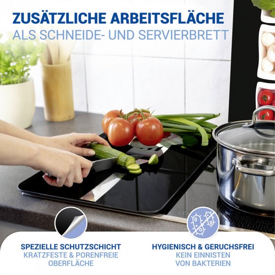 Herdabdeckplatte Universal Mod. Caprese, 2er Set, für alle Herdarten geeignet 