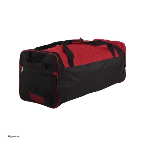 Reisetasche auf Rollen Rochester Schwarz Rot 