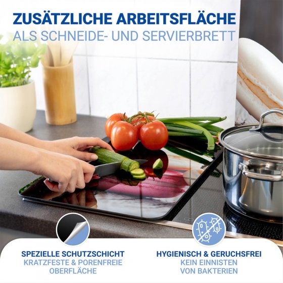 Herdabdeckplatte Universal Mod. Macarons, 2er Set, für alle Herdarten geeignet 