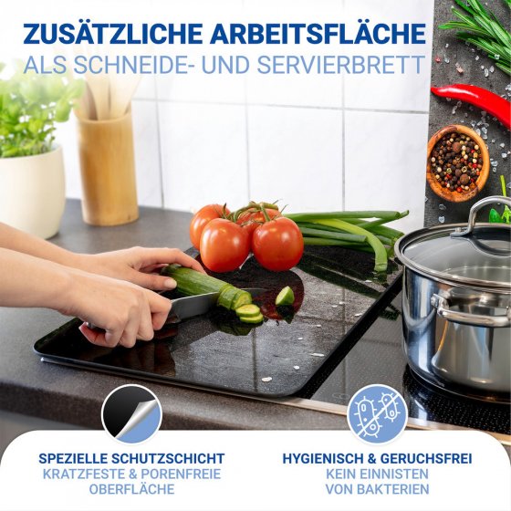 Herdabdeckplatte Universal Mod. Rosmarin, 2er Set, für alle Herdarten geeignet 