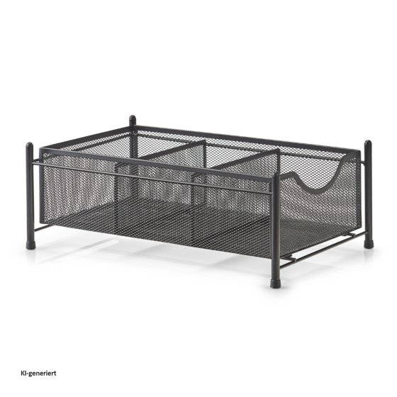 Schreibtisch Organizer Mesh Schwarz 