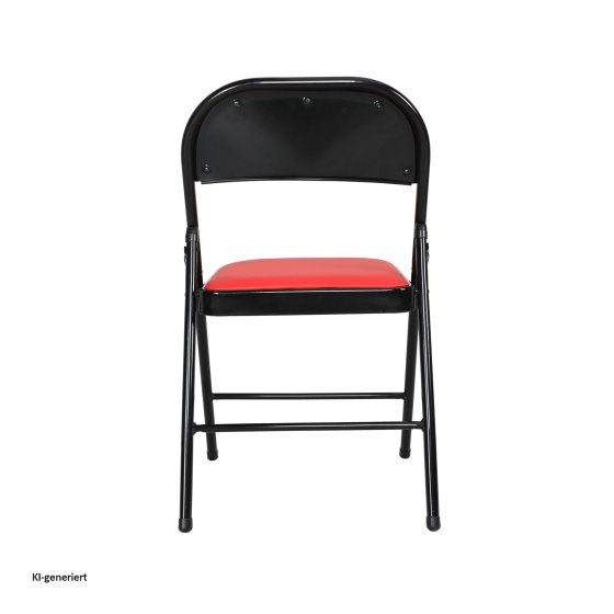 Klappstuhl Wedigo Kunstleder Rot-Schwarz 