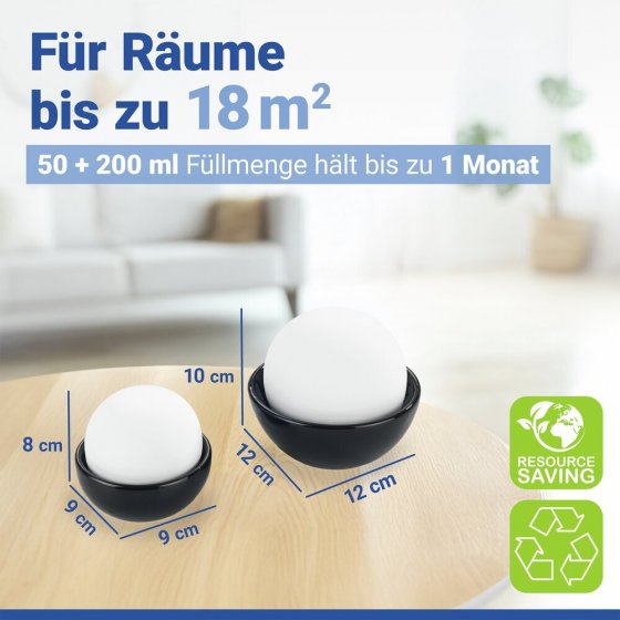 Luftbefeuchter Mod. Rondo 2er Set, dekorativ und dezent
