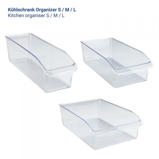 Kühlschrank-Organizer Set, 3-teilig, Aufbewahrungsboxen für Kühl- und Vorratsschrank 