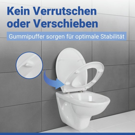 WC Sitz Mod. Samos Weiß, Toilettendeckel mit Absenkautomatik 