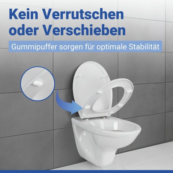 WC Sitz Mod. Vorno Neo Weiß, Toilettendeckel mit Absenkautomatik 