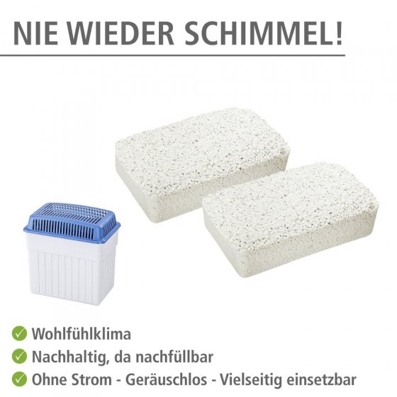 Feuchtigkeitskiller 2 x 2 kg Nachfüllpack, Raumentfeuchter 